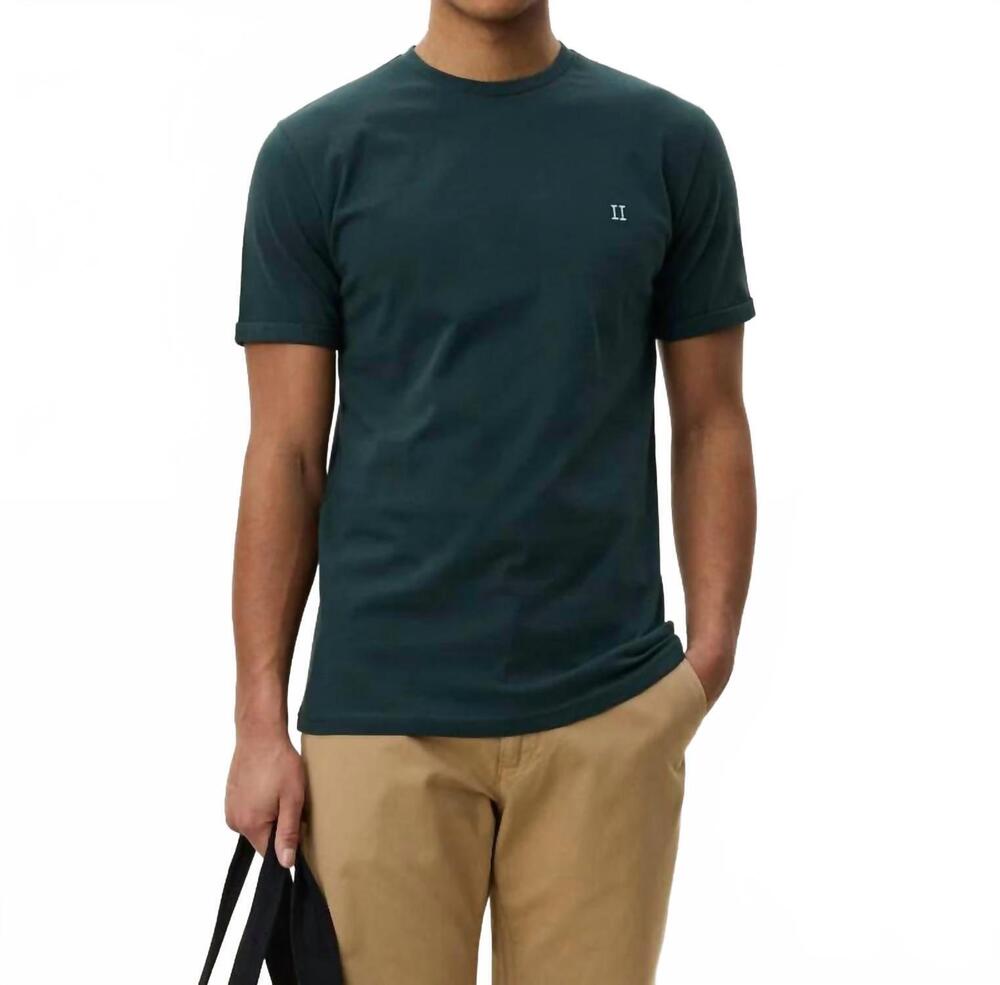 NEW LES DEUX core contrast short sleeve tee in pine green